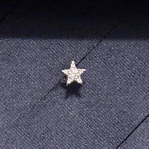 New MARIA TASH Diamond Star Threaded Stud Earring WG 4.5mm